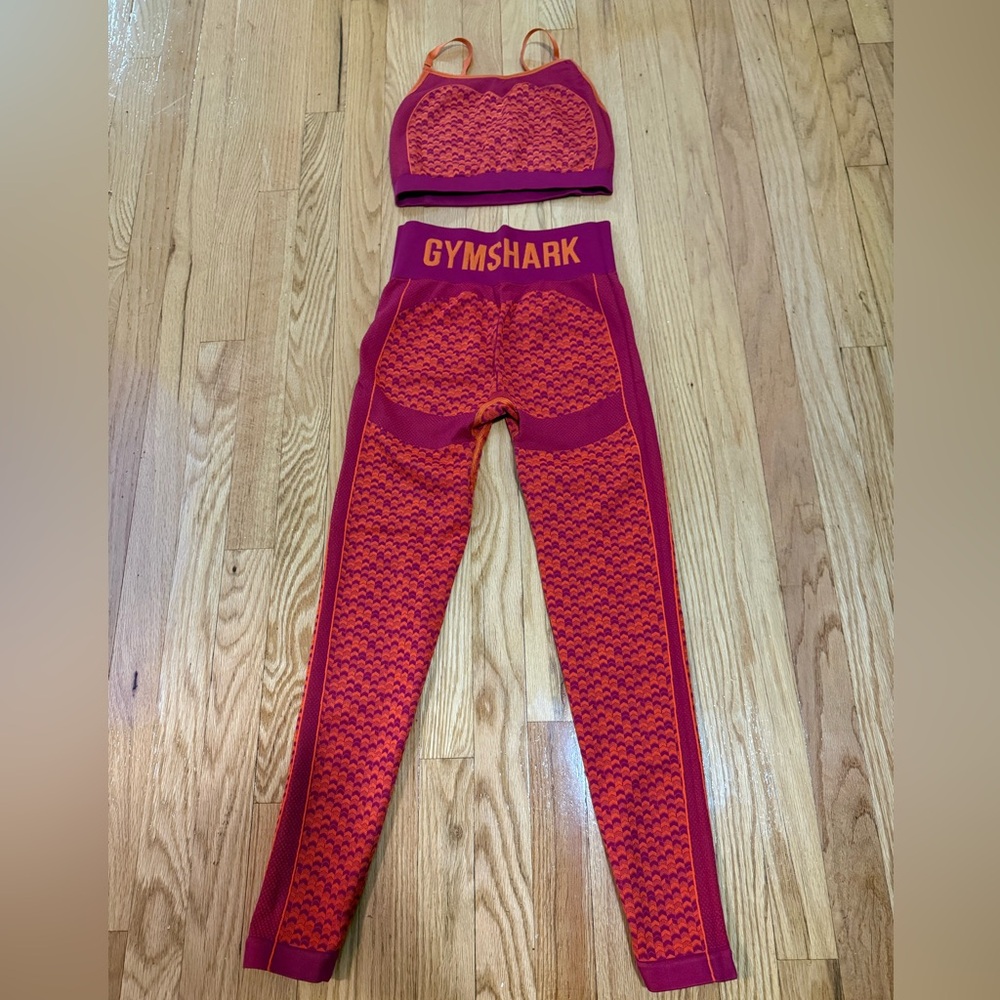 Gymshark Vibrant Red and Orange Activewear Set